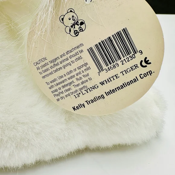 VTG Kellytoy Jungle Fantasies White Tiger Original Tag Plush Stuffed Animal 13” - Picture 5 of 10